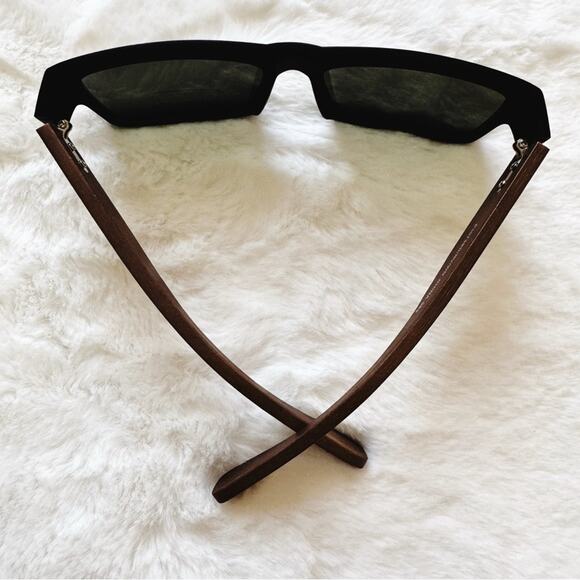 Juna Black & Dark Wood Sunglasses - Picture 9 of 11